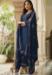 Picture of Lovely Chiffon Indigo Straight Cut Salwar Kameez