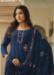 Picture of Lovely Chiffon Indigo Straight Cut Salwar Kameez