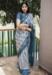 Picture of Excellent Linen Ghost White Saree