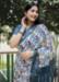 Picture of Excellent Linen Ghost White Saree