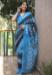 Picture of Shapely Linen Steel Blue Saree