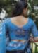 Picture of Shapely Linen Steel Blue Saree