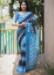 Picture of Shapely Linen Steel Blue Saree