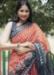 Picture of Resplendent Linen Indian Red Saree
