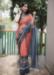 Picture of Resplendent Linen Indian Red Saree