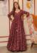 Picture of Charming Crepe Maroon Readymade Gown