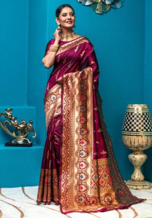 Picture of Excellent Silk Brown Saree