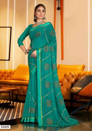 Picture of Magnificent Chiffon & Satin Steel Blue Saree