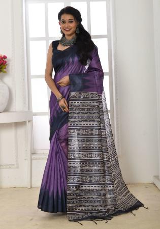 Picture of Resplendent Silk Purple Saree