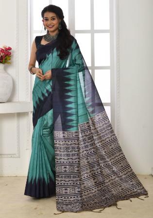 Picture of Radiant Silk Cadet Blue Saree