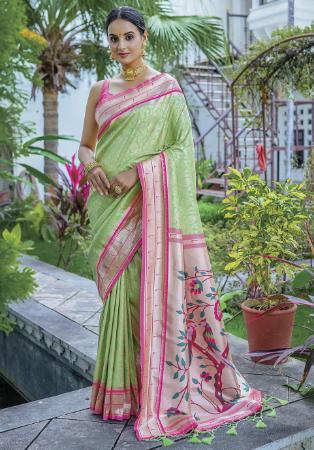 Picture of Excellent Silk Dark Sea Green Saree