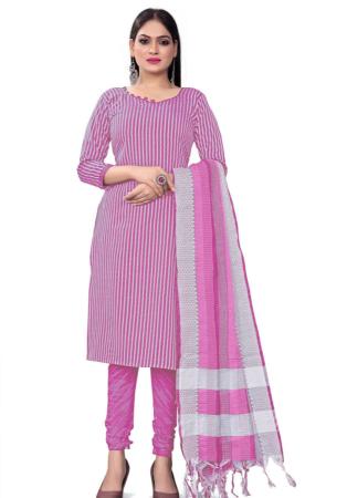 Picture of Shapely Cotton Thistle Straight Cut Salwar Kameez