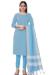 Picture of Cotton Light Steel Blue Straight Cut Salwar Kameez