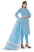 Picture of Cotton Light Steel Blue Straight Cut Salwar Kameez