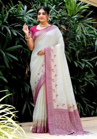 Picture of Radiant Silk Off White Saree