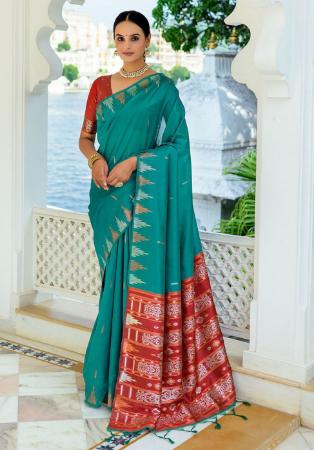 Picture of Nice Silk Teal Saree