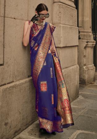 Picture of Wonderful Silk Dark Slate Blue Saree