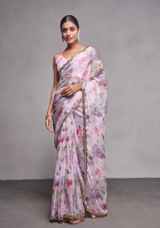 Picture of Gorgeous Organza Thistle Saree