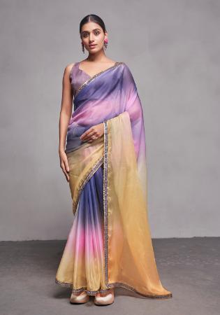 Picture of Classy Organza Slate Grey Saree