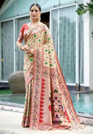 Picture of Elegant Silk Tan Saree