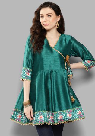 Picture of Graceful Cotton Sea Green Kurtis & Tunic