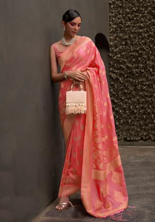 Picture of Gorgeous Chiffon Pink Saree