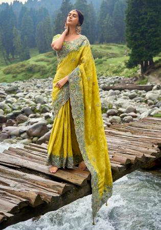 Picture of Classy Silk Yellow Saree