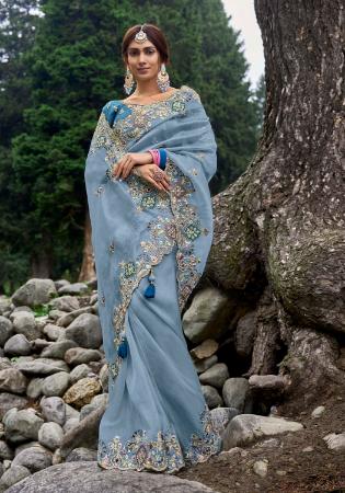 Picture of Charming Silk Sky Blue Saree