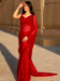 Picture of Pretty Georgette Fire Brick Saree