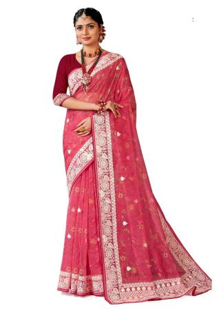 Picture of Fine Silk Fire Brick Saree