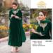 Picture of Chiffon & Satin Dark Green Straight Cut Salwar Kameez