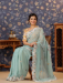 Picture of Statuesque Georgette Sky Blue Saree