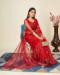 Picture of Good Looking Net Dark Red Saree
