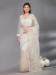 Picture of Shapely Georgette & Net White Smoke Saree