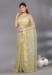 Picture of Comely Georgette & Net Dark Khaki Saree