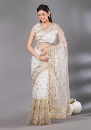 Picture of Splendid Georgette & Net Sea Shell Saree