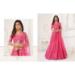 Picture of Alluring Net Light Coral Lehenga Choli