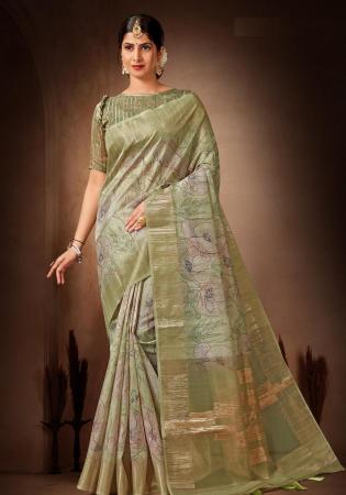 Picture of Nice Organza Rosy Brown Saree