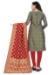 Picture of Bewitching Silk Dim Gray Straight Cut Salwar Kameez