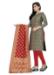 Picture of Bewitching Silk Dim Gray Straight Cut Salwar Kameez