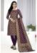 Picture of Ravishing Silk Purple Straight Cut Salwar Kameez