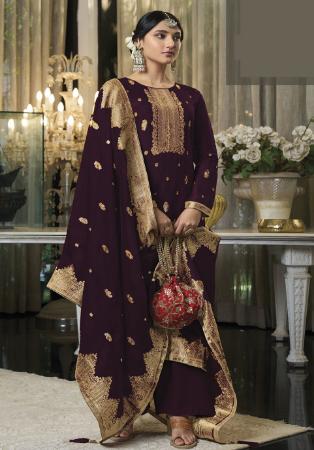 Picture of Good Looking Silk Black Straight Cut Salwar Kameez