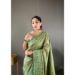 Picture of Beautiful Silk Dark Olive Green Saree