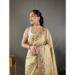 Picture of Beautiful Silk Dark Khaki Saree