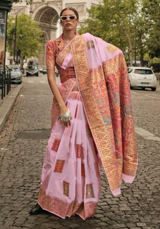 Picture of Stunning Silk Rosy Brown Saree