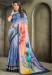 Picture of Delightful Crepe Light Steel Blue Saree