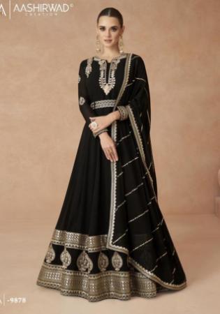 Picture of Ravishing Georgette Black Anarkali Salwar Kameez