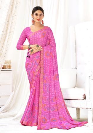 Picture of Splendid Chiffon Violet Saree