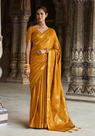 Picture of Charming Satin & Silk Orange Saree