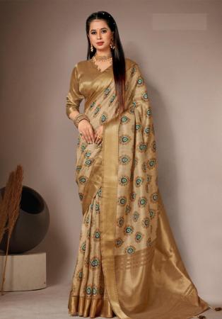 Picture of Excellent Silk Tan Saree